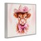 Stupell Industries Pretty In Pink Cow Framed Giclee, design by Shawna Stewart
